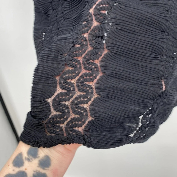 Dotti Swimsuit Dress Cover up Womens Size Small Black Hooded Lace up Breathable - Picture 2 of 11